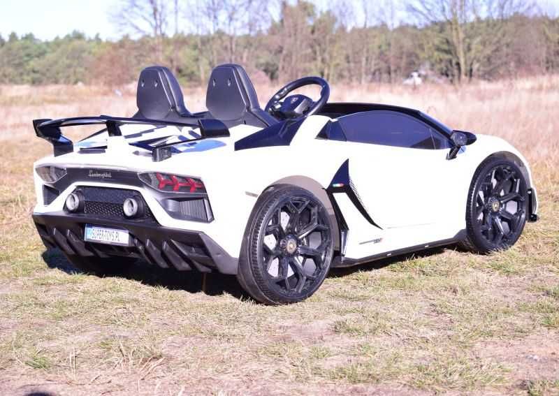 BAWIBUS.PL Auto samochód na akumulator LAMBORGHINI SVJ samochody sportowe FUNKCJA DRIFTU dla dzieci 2x200W dla 2 dzieci dwuosobowy
