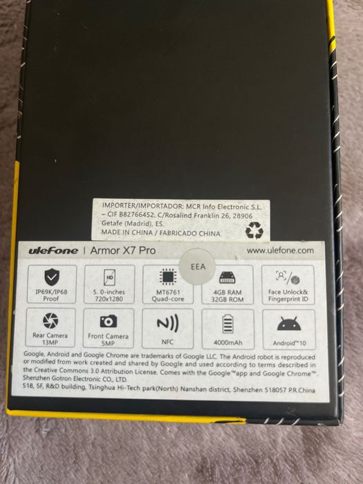 Telemóvel armor X 7 pro