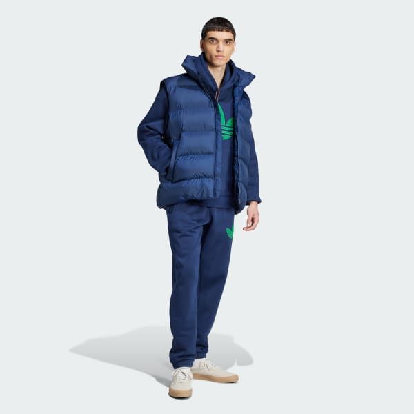 Kamizelka casual pikowana w kolorze granatowym logo adidas L