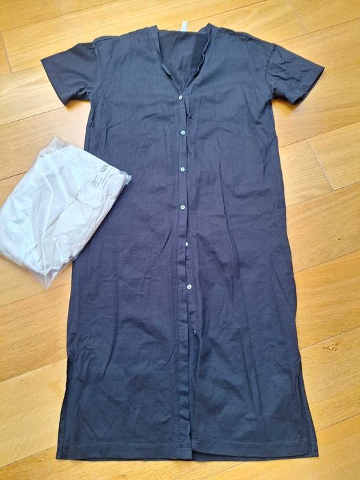 Sukienka ciążowa/do karmienia r. S/M 2 sztuki - biała i czarna, NOWA