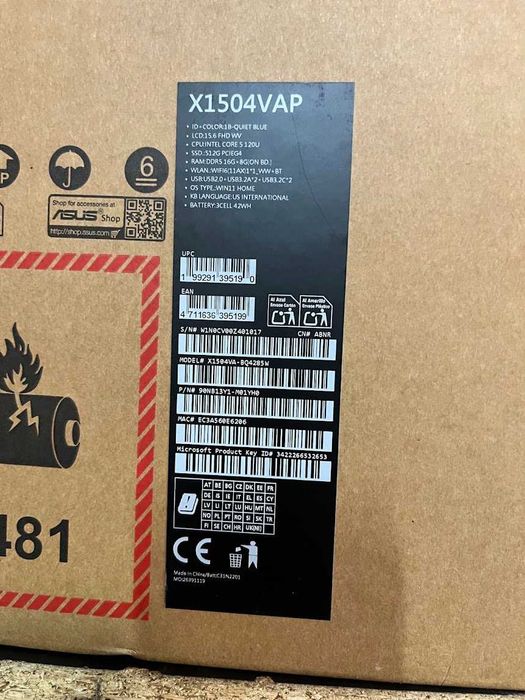 Ноутбук ASUS VivoBook 15 X1504VA Quiet Blue (X1504VA-BQ4285W)
