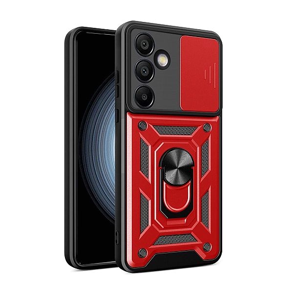 Hybrid Armor Camshield Samsung Galaxy S24 FE Red