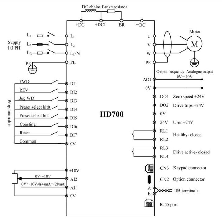 Частотный преобразователь, частотник HD700-40T03000  HEDY 30/37 кВт,