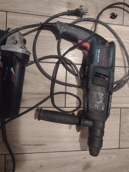 Młotowiertarka i szlifierka kątowa Bosch. Zestaw