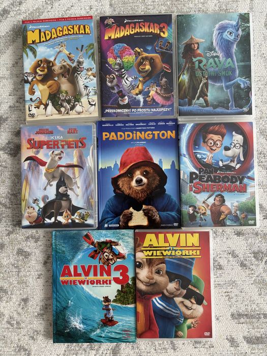 Filmy animowane na DVD kultowe - 20 szt