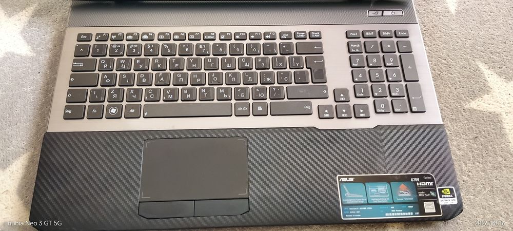 ТЕРМІНОВО продам ігровий ноутбук Asus ROG G75VW