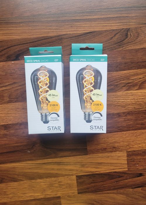 2 x Żarówka LED E27 ST64 2W 2100k ściemnialna dymiona Smoke