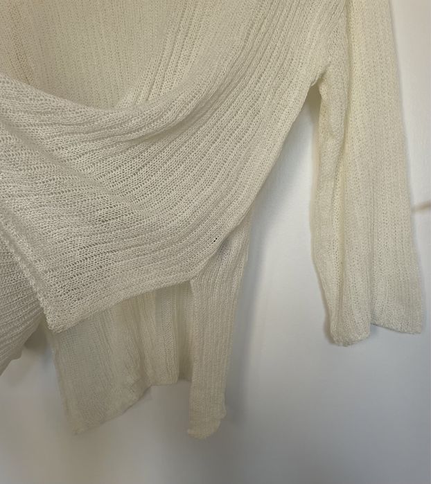 Camisola de malha branca transparente (Dazy, tamanho S)