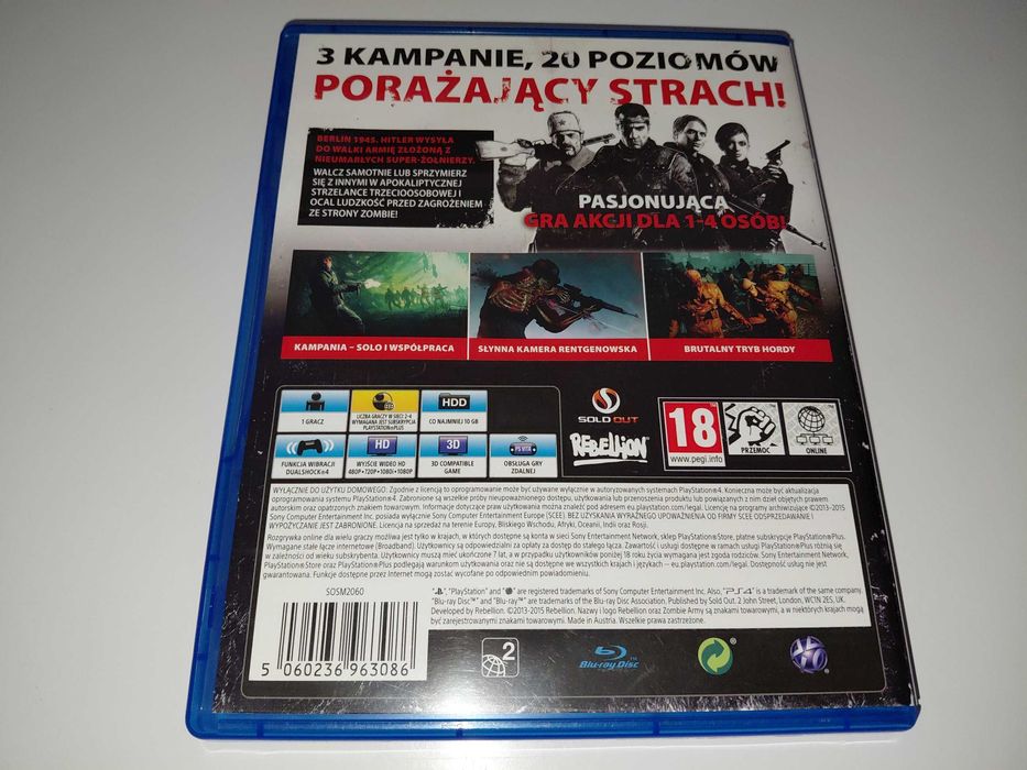 ps4 ZOMBIE ARMY TRILOGY po polsku strzelanka zombiaki 2 wojna zombie