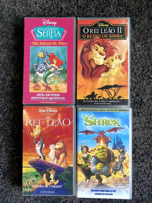 LOTE de 45 Cassetes de Video VHS - Clássicos da Disney e Outros