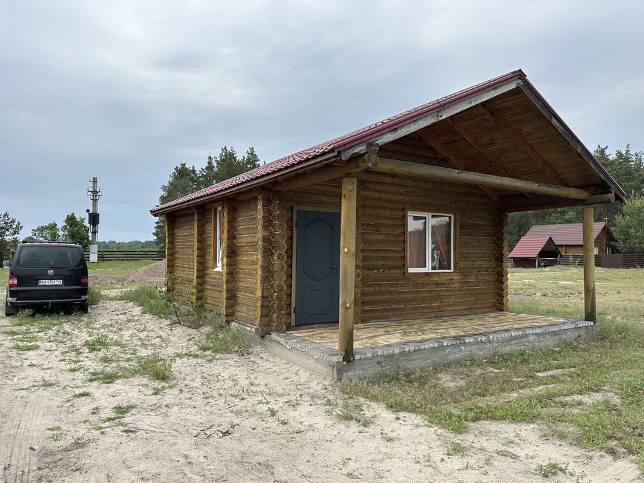 Продам экодом(дачу) под Киевом (новую) из бревна с участком