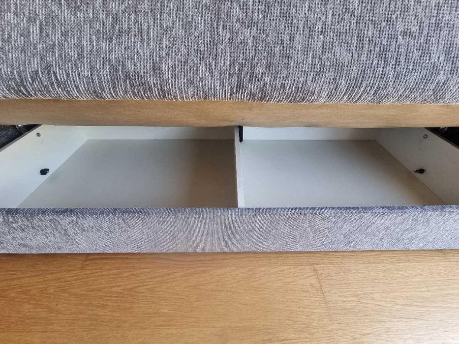 Sofá-cama cinzento