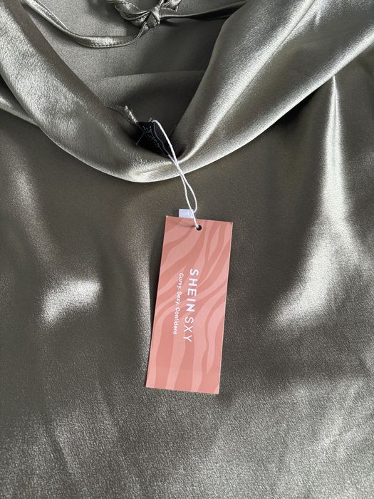 Khaki letnia sukienka z metka nowa shein