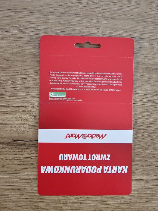 Karta podarunkowa Media Markt