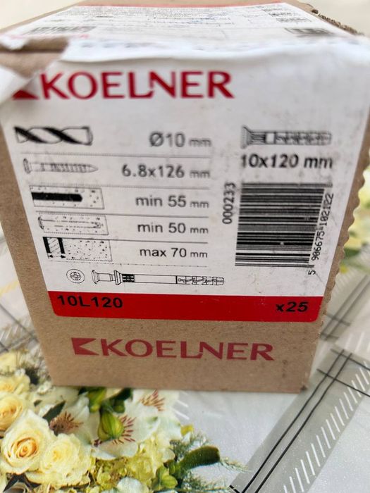 Дюбель швидкого монтажу Koelner 10×120 мм(25 шт.)