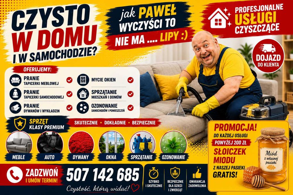 KARCHER pranie dywanów, kanap, narożników, krzeseł, itp. + GRATIS !!!