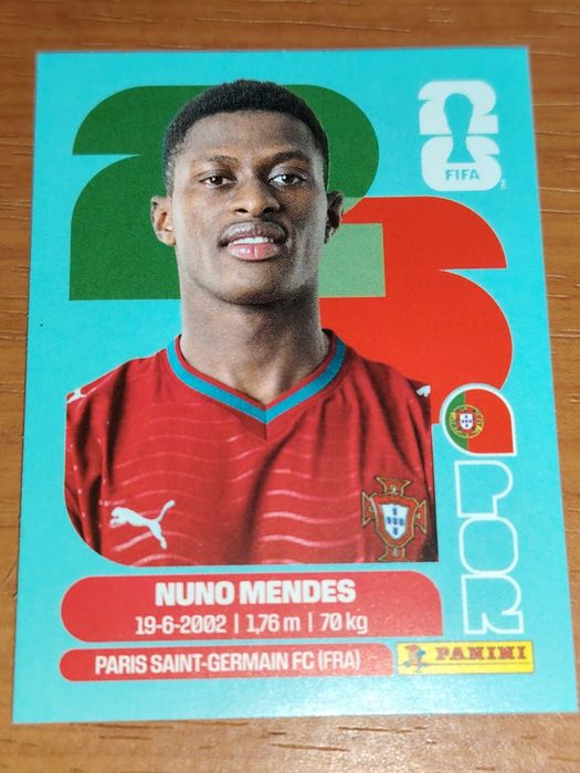 Cromo Mundial 2026 - Nuno Mendes POR 7