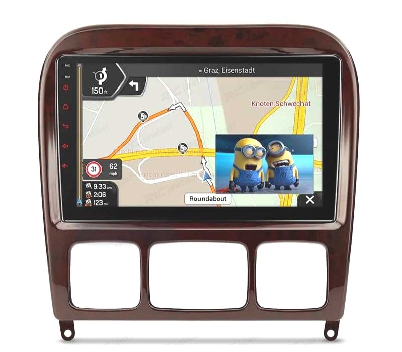 AUTO RÁDIO 9″ GPS ANDROID 13 MERCEDES CLASE S W220 98-05