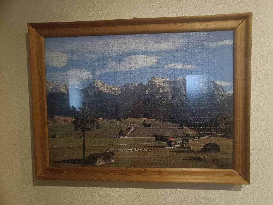 Obraz z puzzli, widok na góry