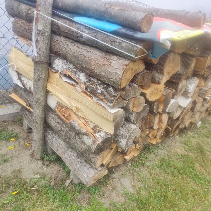 Drzewo kominkowe opałowe liściaste olszyna metry łupane  suche