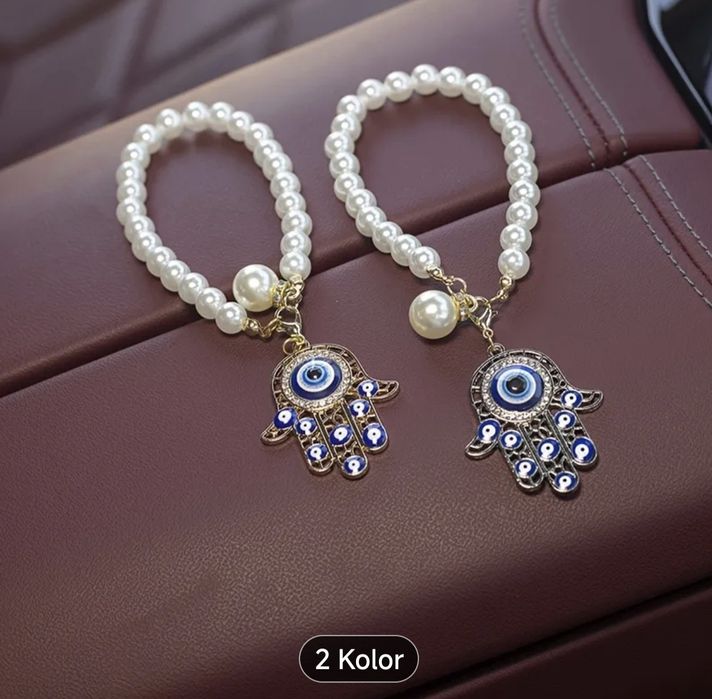 Złota  Zawieszka z perły do samochodu Ręka Facimy