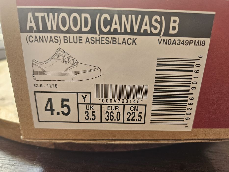 Buty Vans rozmiar 36 niebieskie