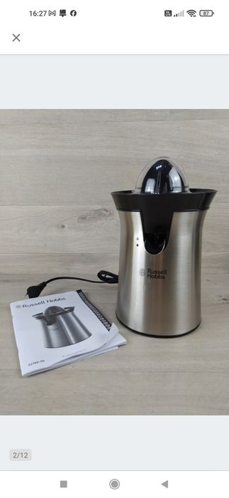 Russell Hobbs Wyciskarka do cytrusów 60W OPIS

Powystawowa z