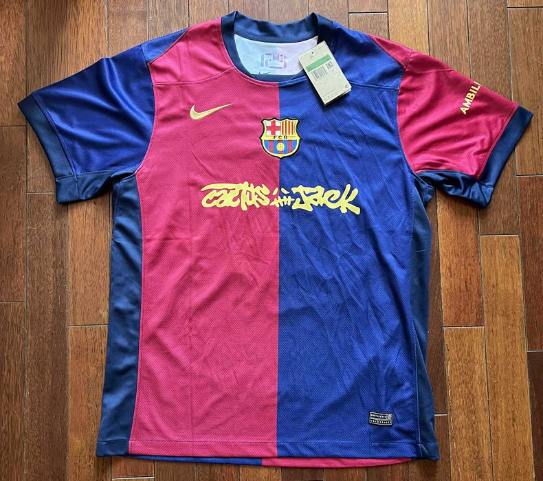 Robert Lewandowski FC Barcelona Travis Scott koszulka z autografem