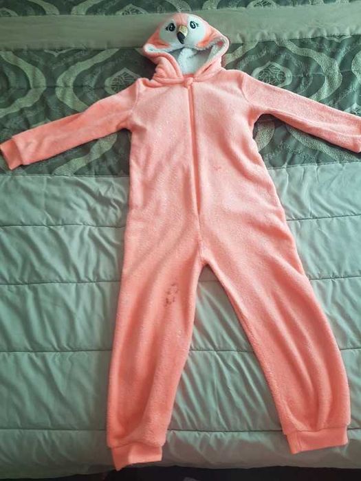 Flamingo Fleece Pajamas for Ages 6/7