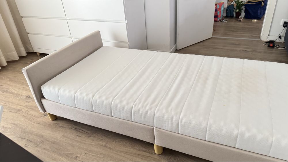 Cama 90x190cm Tecido Bege (com ou sem colchao) Tenho 2