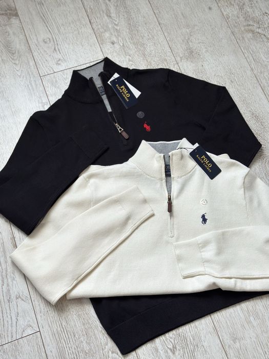 Оригінал Polo Ralph Lauren quarter-zip, светр з блискавкою , L 100% бавовна