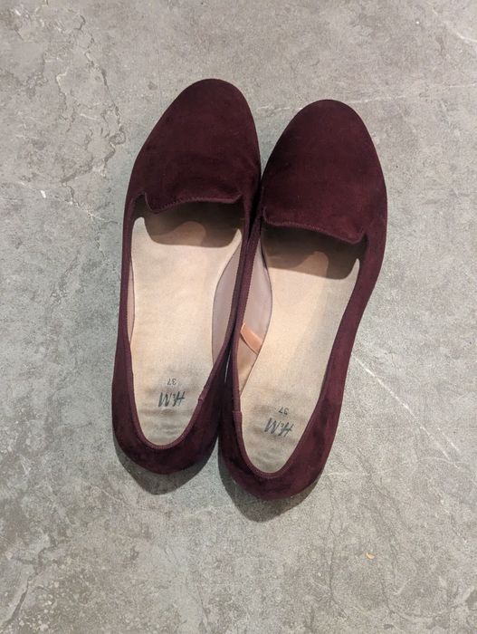 Baleriny H&M 37 bordowe