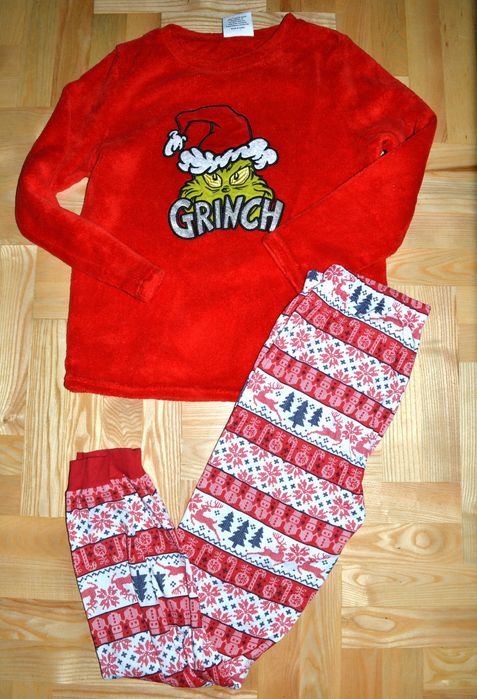 125^ The Grinch świąteczna piżama  polar Grinch 38/40