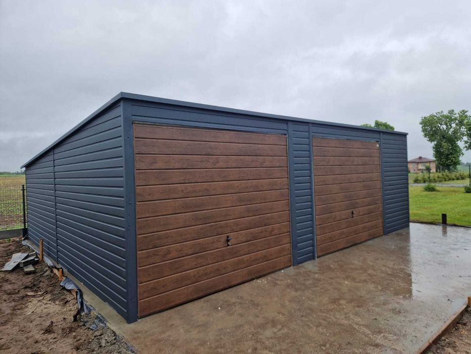 Garaż blaszany 6x5 m PREMIUM garaże blaszane 6x5 6x5,8 6x6 7x6 8x6 9x6 PRODUCENT
