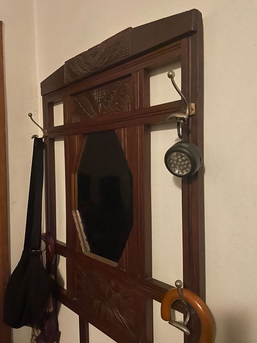 Bengaleiro de entrada madeira antigo