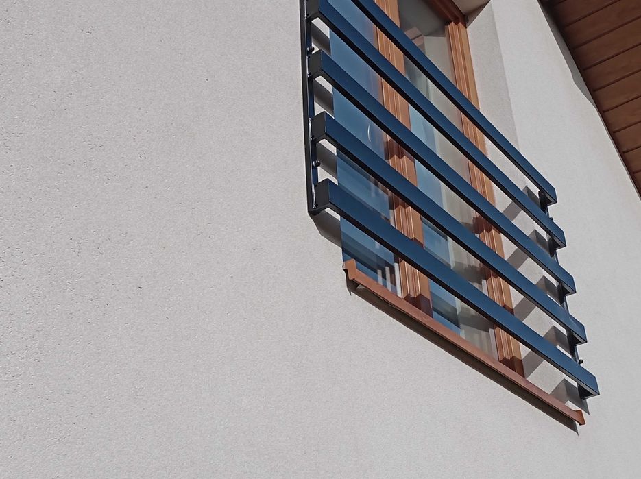 Balustrada francuska balkon francuski zewnętrzna do ściamy ocynk ral