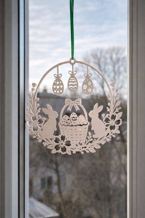 Dekoracja wielkanocna na okno