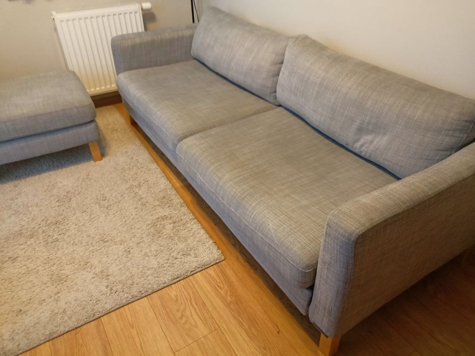 Sofa Karlstad Ikea rozkładana zdejmowane pokrycie + podnóżek