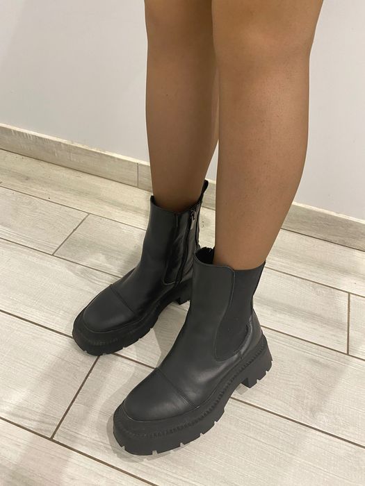 Зимові шкіряні чоботи