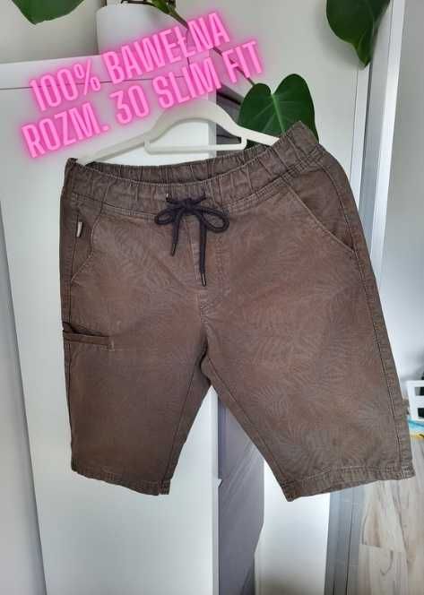 Zielone krótkie bawełniane spodenki męskie rozm. S (Cropp)