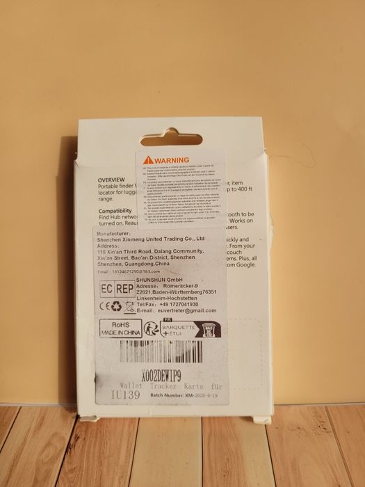 Lokalizator Smart Card do portfela Android Find Hub tracker