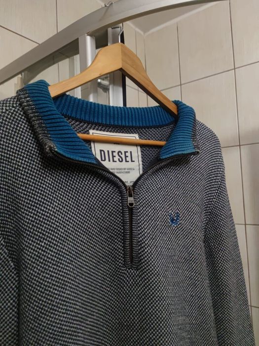 sweter sweterek XXL bawełniany szary siwy classic sport retro drip pre