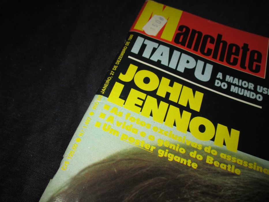 Revista Manchete 1497 Morte de John Lennon Poster raro e Calendário