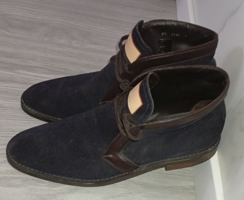 Bota Louis Vuitton Chukka Masculina - Camurça azul Navi - Tam. 42