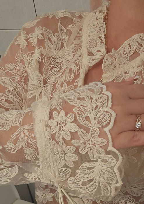 Koszula koronka, bluzka elegancka koronkowa nowa r.XL