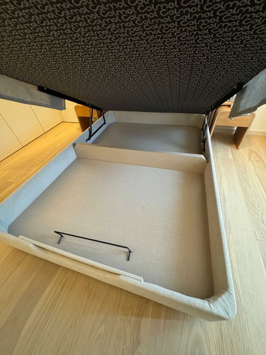 Cama completa Colmol: Base com arrumação + Cabeceira + Colchão 140x200