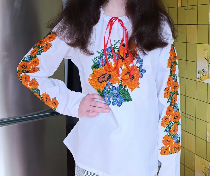 Сорочка вишита бісером