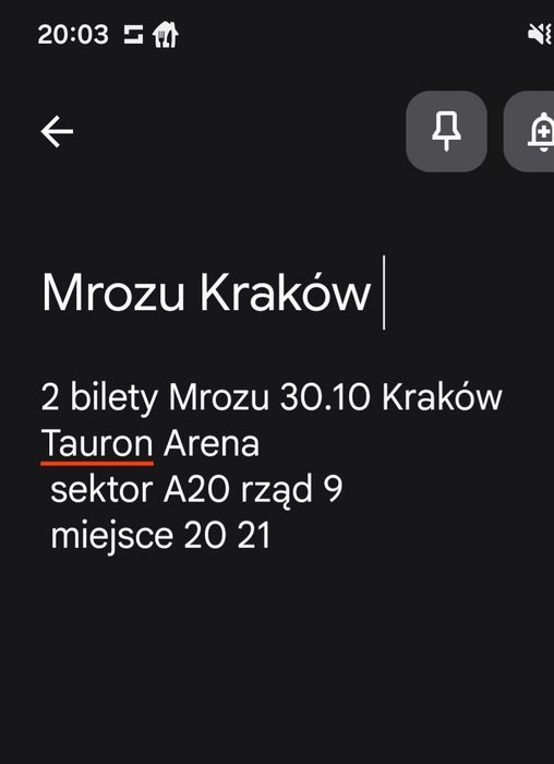 Mrozu 30.10 Kraków  2 bilety