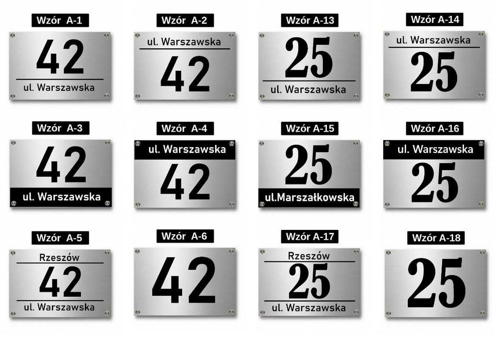 Numer Na Dom NIERDZEWNY Tabliczka z numerem domu