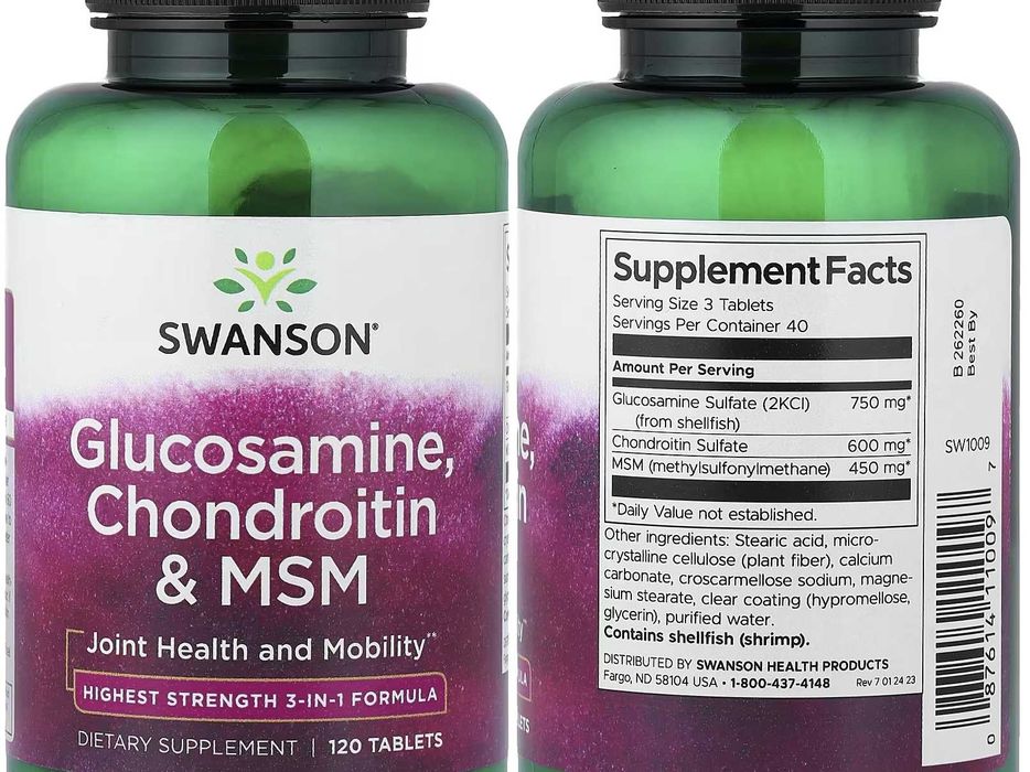 Глюкозамин с хондроитином и МСМ MRM Doctor's Best now foods